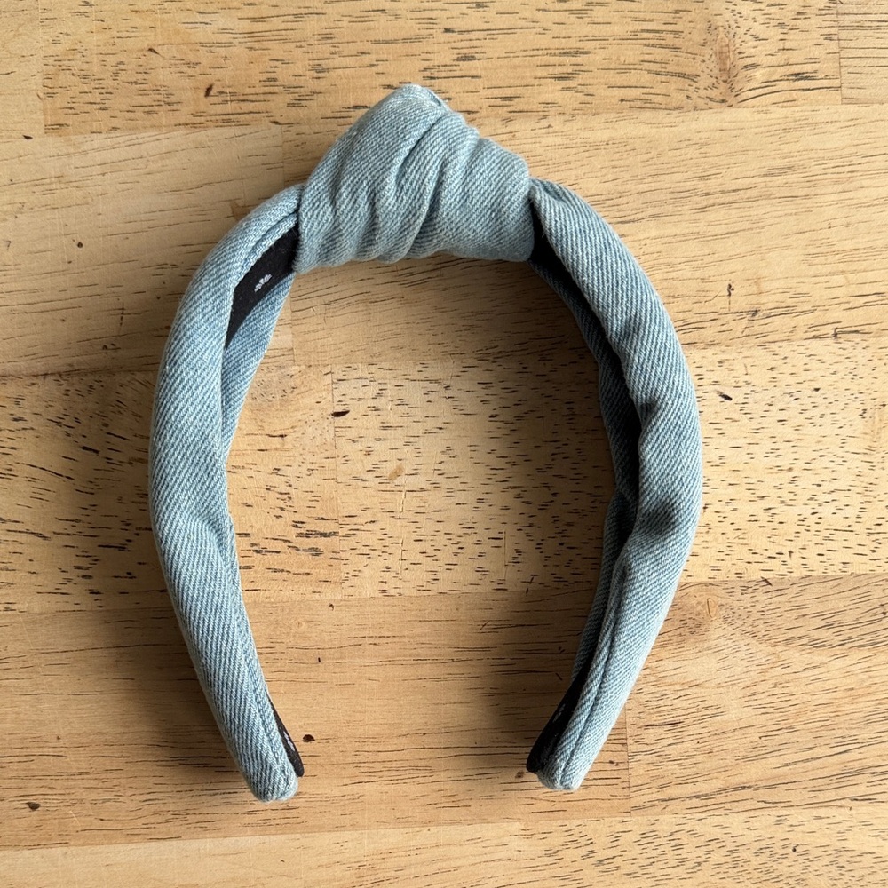 Lele Sadoughi Denim Knot headband
